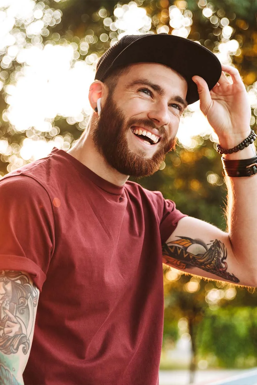 Person smiling while thinking about Painted Grove Recovery
